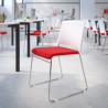silla confidente rojo lotus sin brazos tapizada tela 2