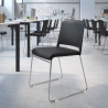 silla confidente negro lotus sin brazos tapizada tela 2
