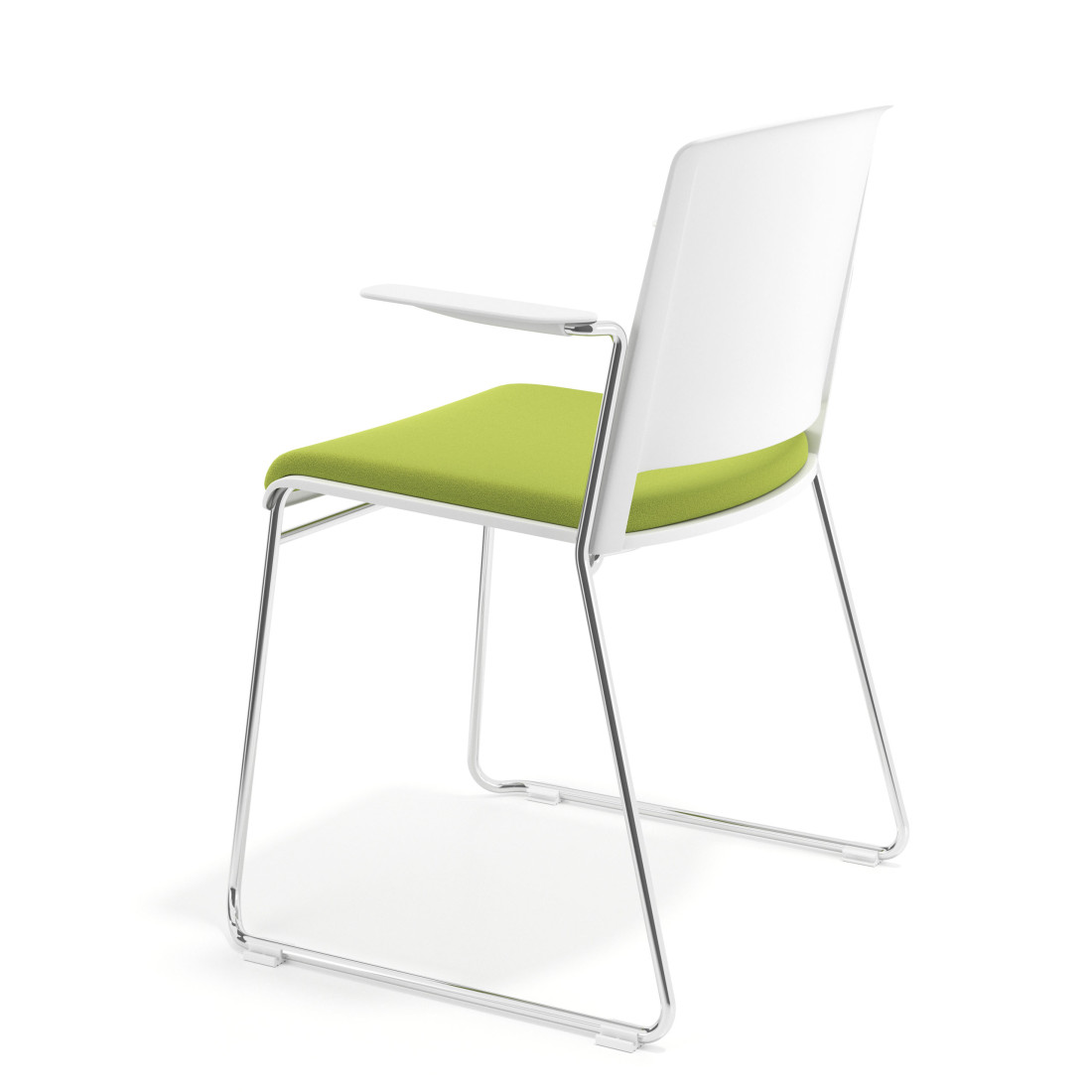 silla confidente verde lotus con brazos tapizada tela 5