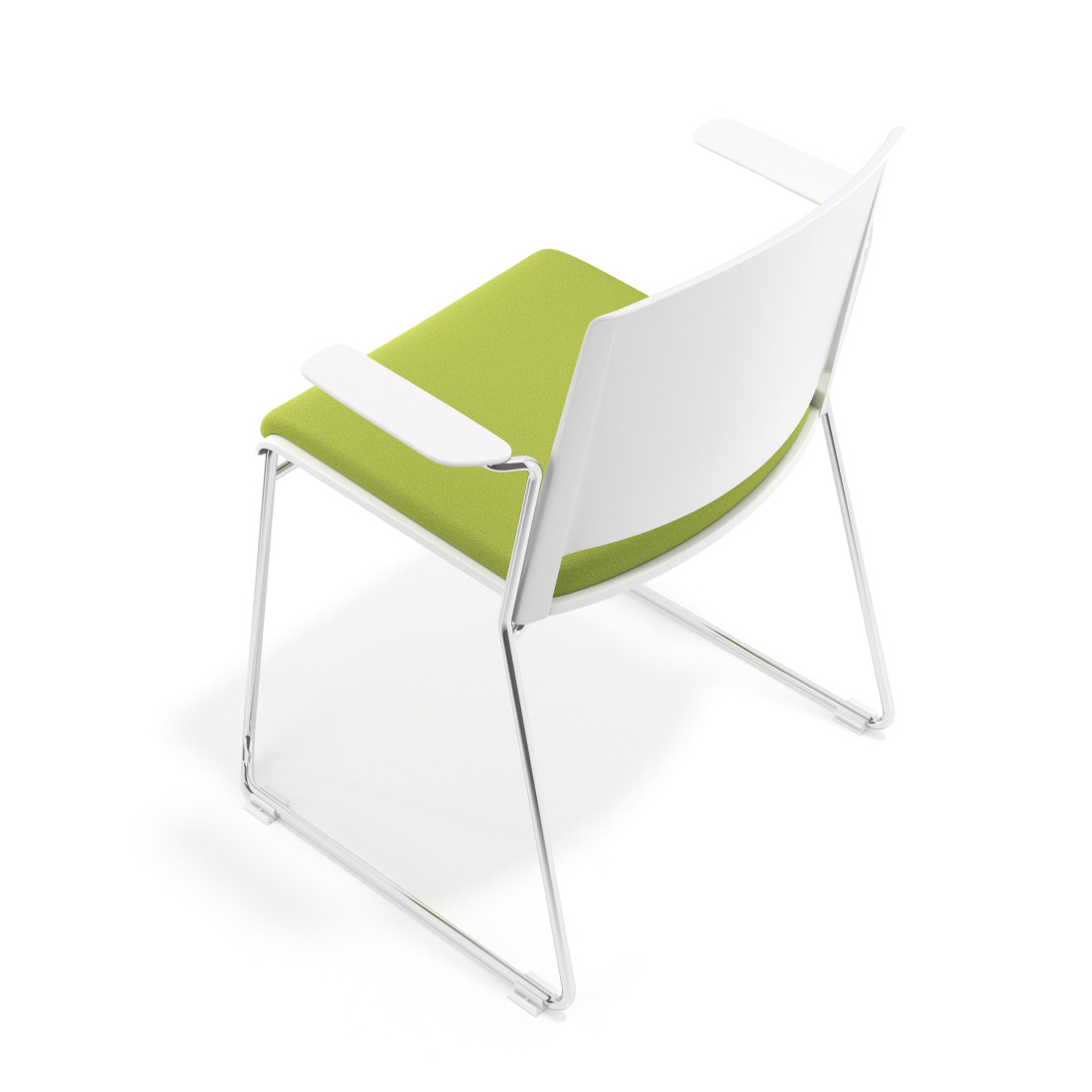 silla confidente verde lotus con brazos tapizada tela 7