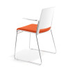 silla confidente naranja lotus con brazos tapizada tela 5