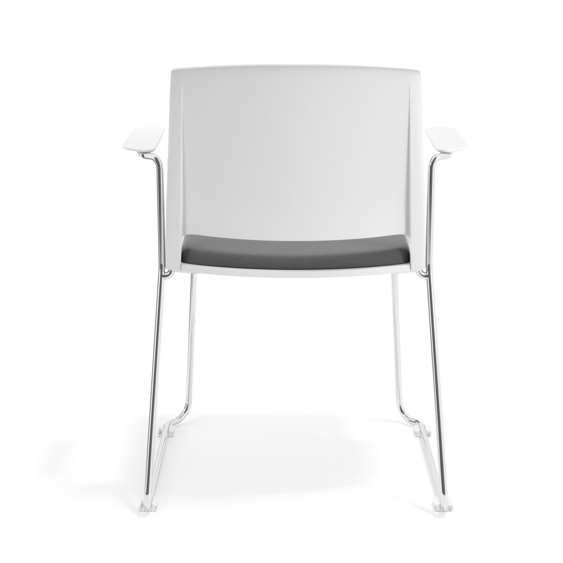 silla confidente gris lotus con brazos tapizada tela 4