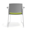 silla confidente verde lotus con brazos tapizada tela 4