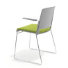 silla confidente verde lotus con brazos tapizada tela 5
