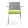 silla confidente verde lotus con brazos tapizada tela 6