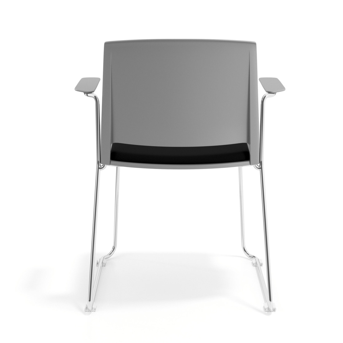 silla confidente negro lotus con brazos tapizada tela 4