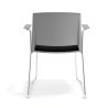 silla confidente negro lotus con brazos tapizada tela 4