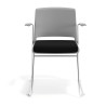 silla confidente negro lotus con brazos tapizada tela 6