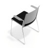 silla confidente negro lotus con brazos tapizada tela 7
