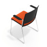 silla confidente naranja lotus con brazos tapizada tela 7