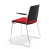 silla confidente rojo lotus con brazos tapizada tela 5