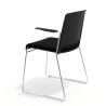 silla confidente negro lotus con brazos tapizada tela 5