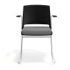 silla confidente gris lotus con brazos tapizada tela 6