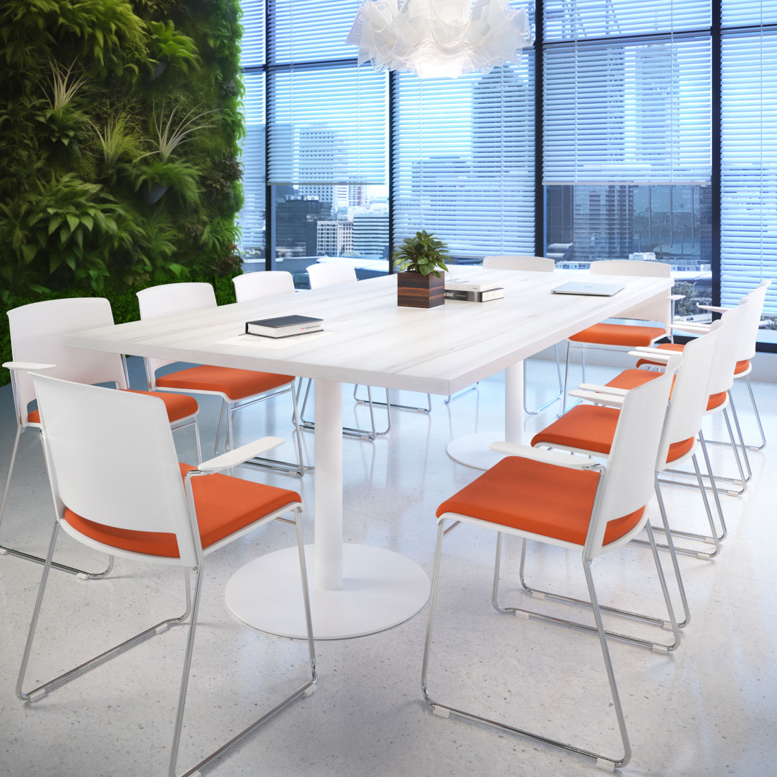 silla confidente naranja lotus con brazos tapizada tela 2