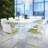 silla confidente verde lotus con brazos tapizada tela 2