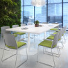 silla confidente verde lotus con brazos tapizada tela 2