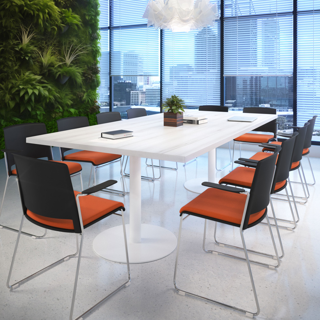silla confidente naranja lotus con brazos tapizada tela 2