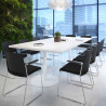 silla confidente negro lotus con brazos tapizada tela 2