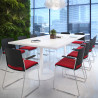 silla confidente rojo lotus con brazos tapizada tela 2