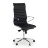Sillón oficina de Diseño Forli, respaldo alto, piel natural - NEGRO