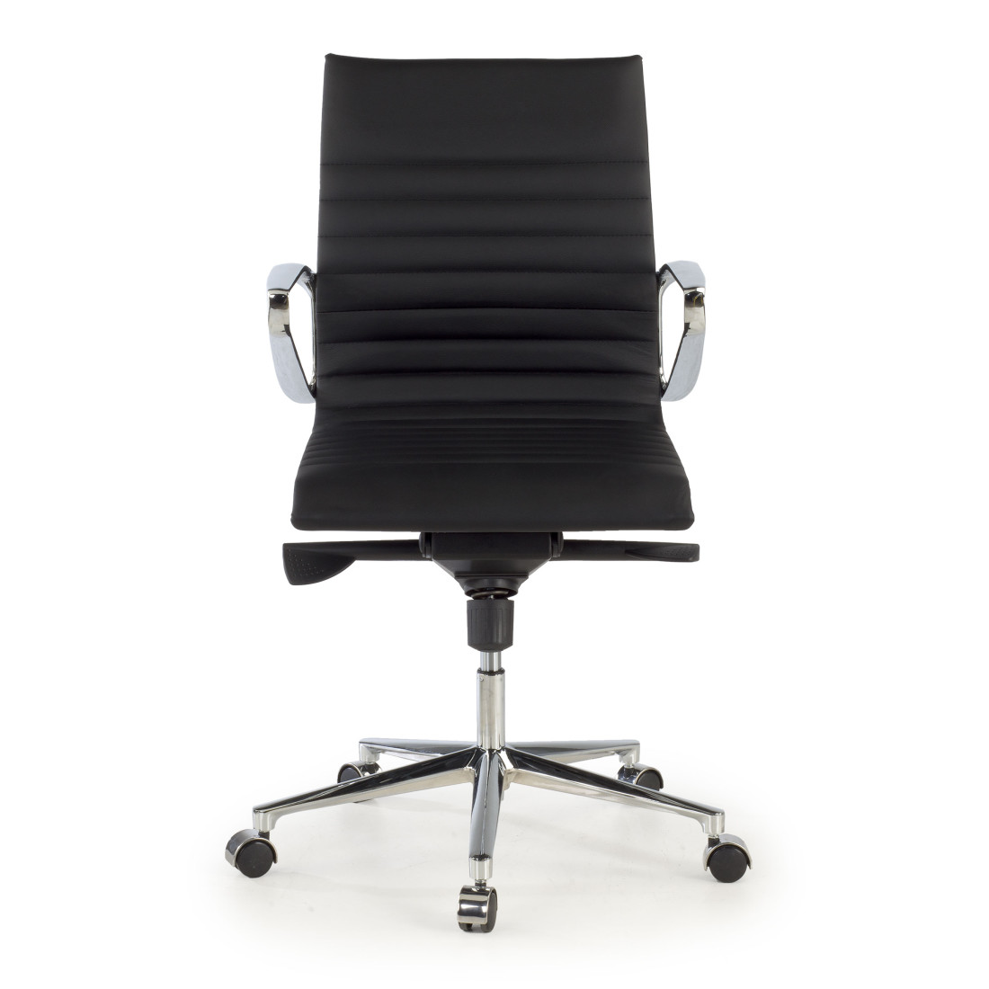silla ejecutiva negro forli respaldo bajo piel natura piel natural 3