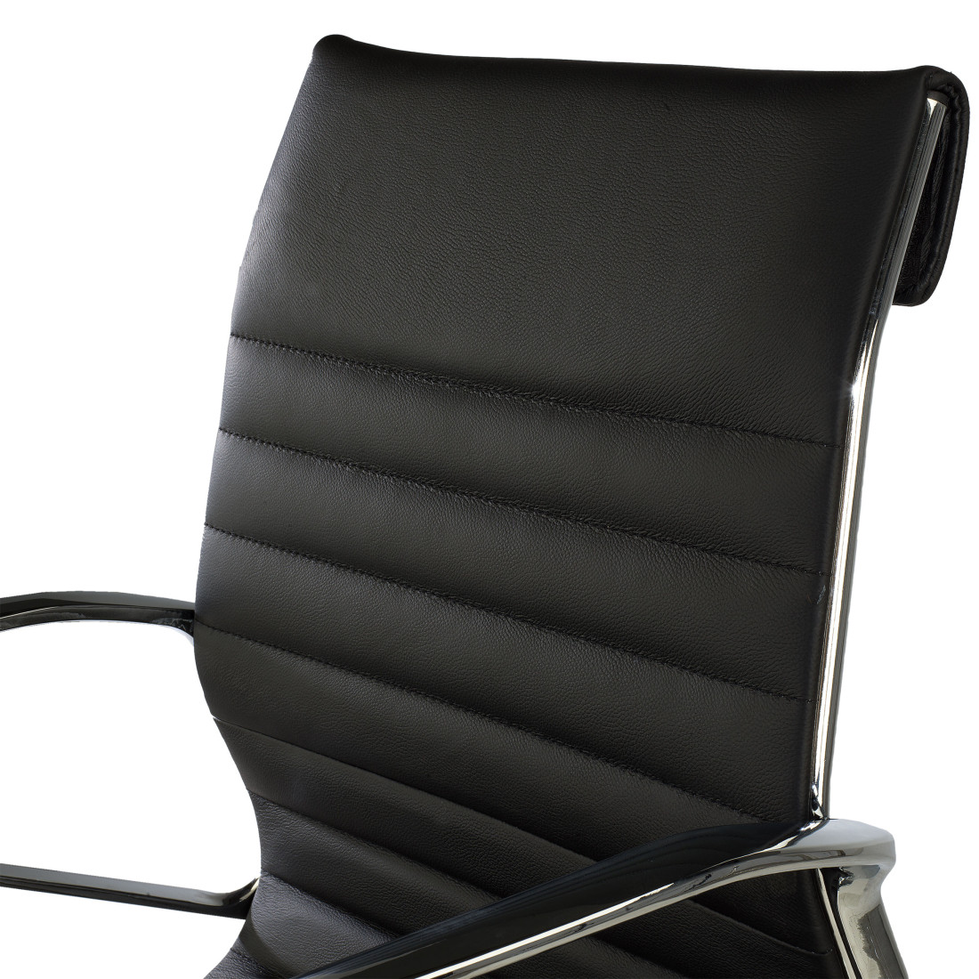 silla ejecutiva negro forli respaldo bajo piel natura piel natural 6