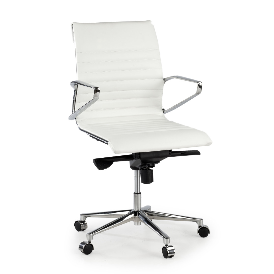 silla ejecutiva blanco forli respaldo bajo piel natura piel natural 1