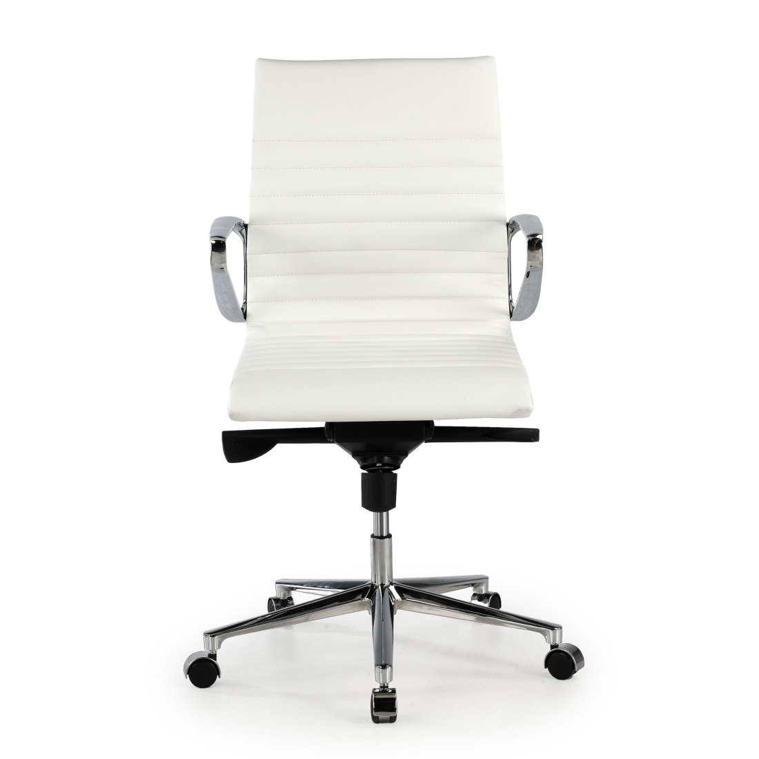 silla ejecutiva blanco forli respaldo bajo piel natura piel natural 3