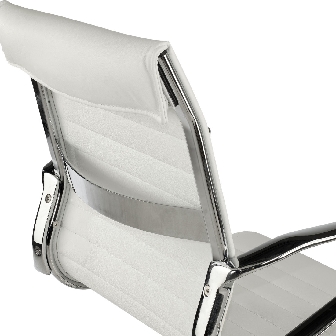 silla ejecutiva blanco forli respaldo bajo piel natura piel natural 5