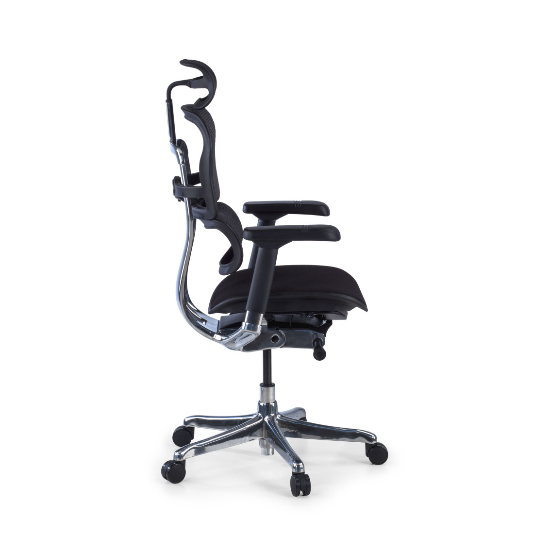 silla ergonomica negro ergohuman elite estructura negra asiento tapizado tela 4
