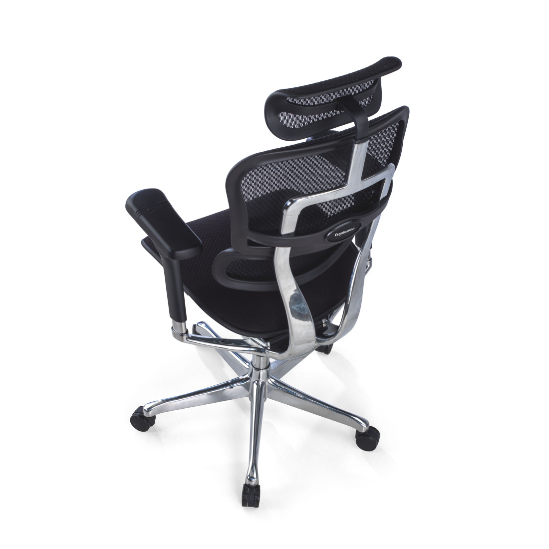 silla ergonomica negro ergohuman elite estructura negra asiento tapizado tela 10