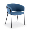 Silla de Confidente Sophie, respaldo envolvente - AZUL