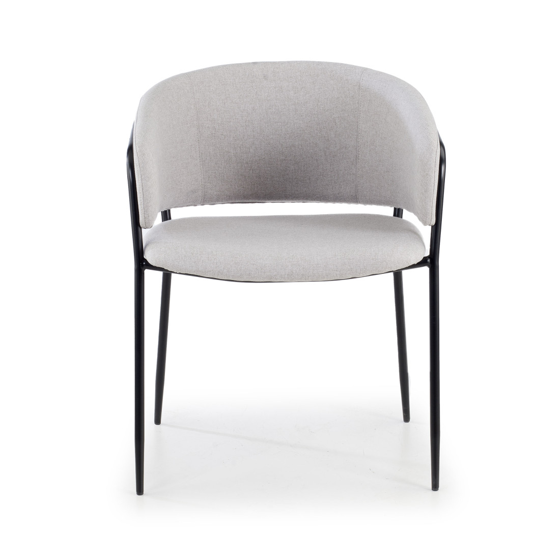 silla confidente gris sophie tela 3