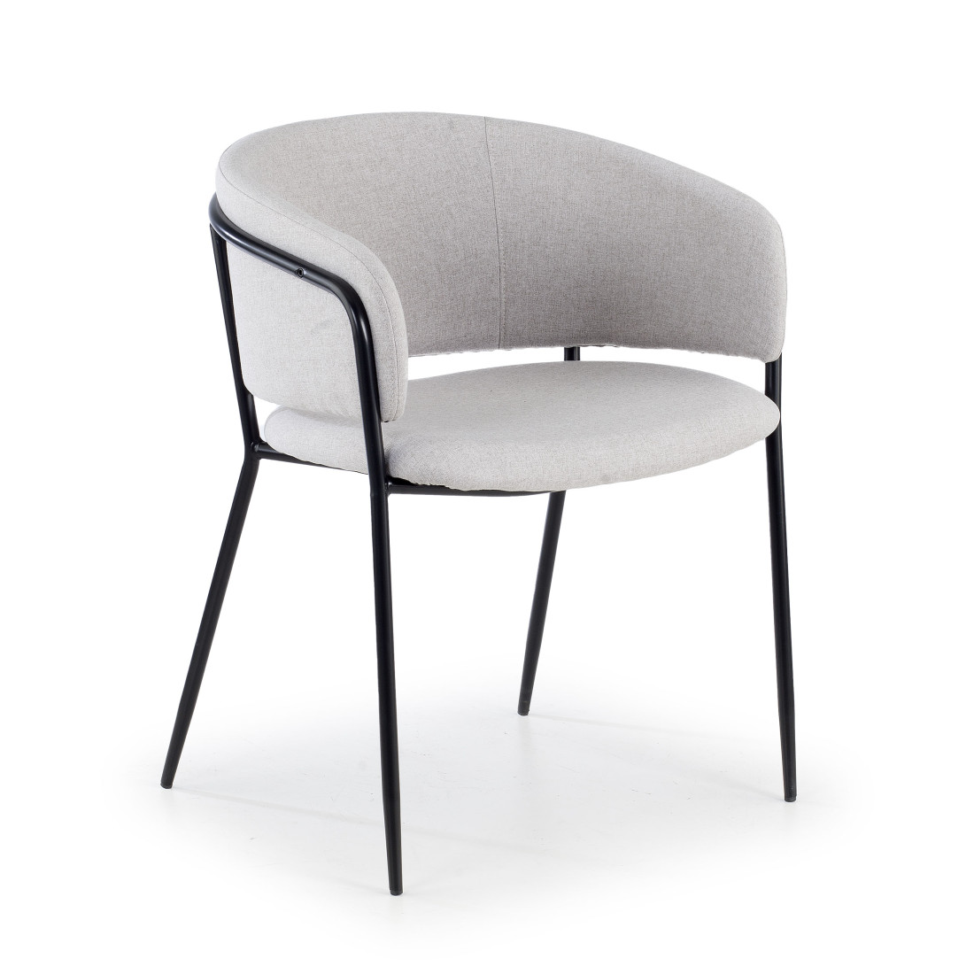 silla confidente gris sophie tela 1
