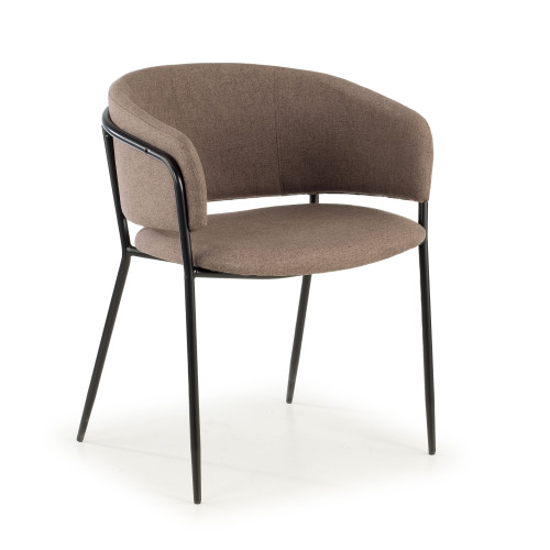 Silla de Confidente Sophie, respaldo envolvente - Marron