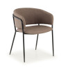 silla confidente marron sophie tela 1