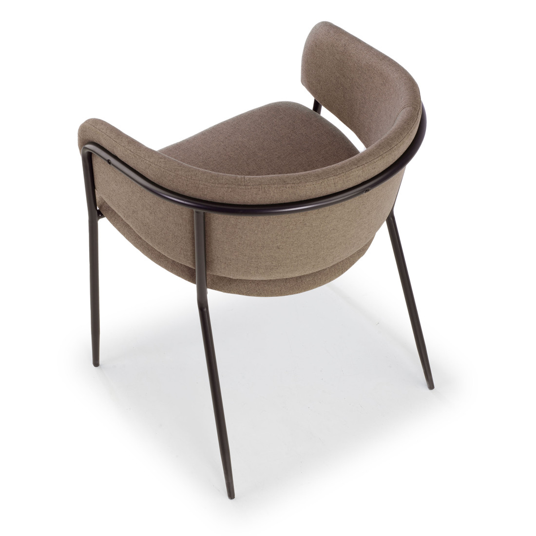 silla confidente marron sophie tela 7