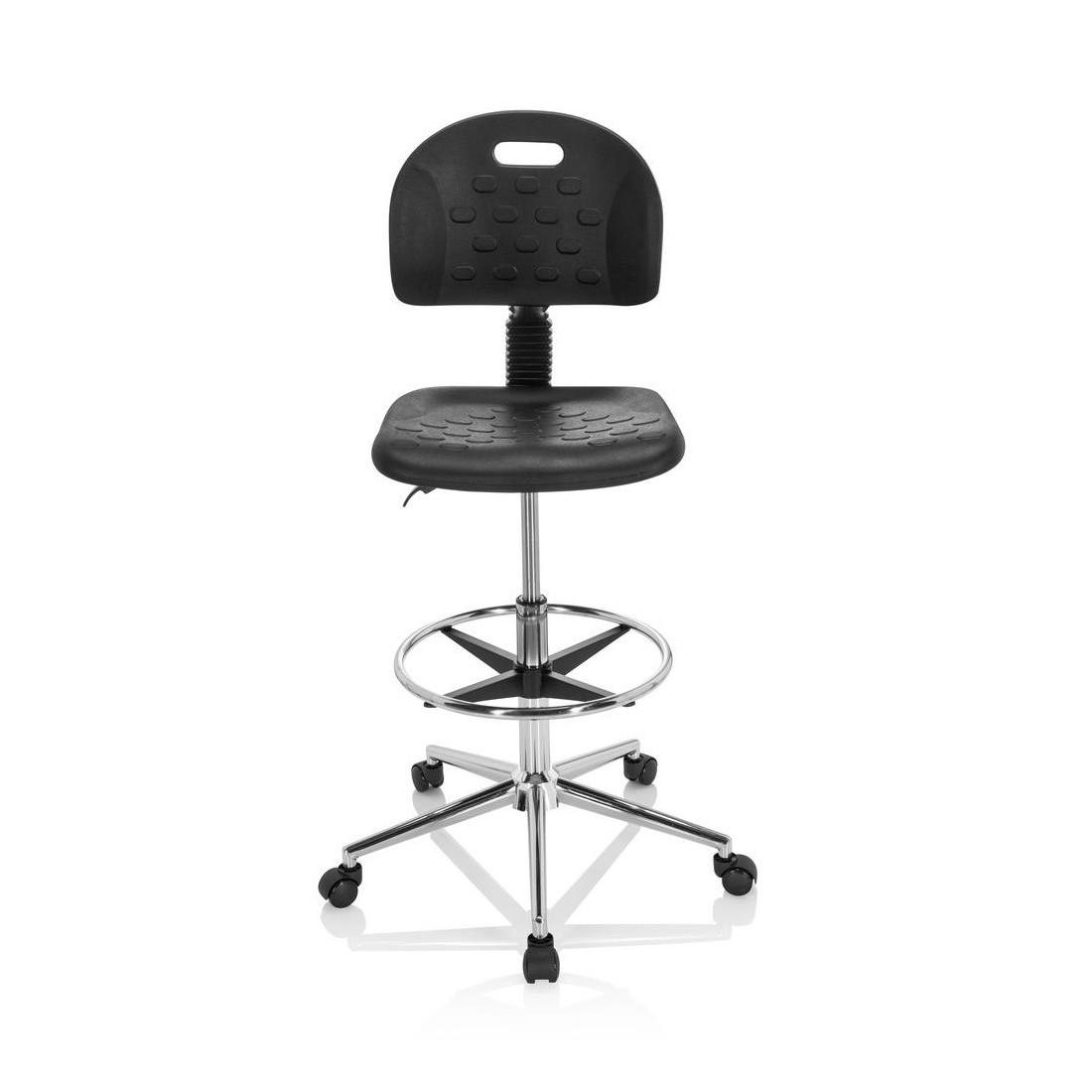 taburete de trabajo y laboratorio negro work 23 plastico 3