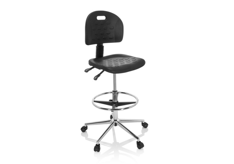 taburete de trabajo y laboratorio negro work 23 plastico 5