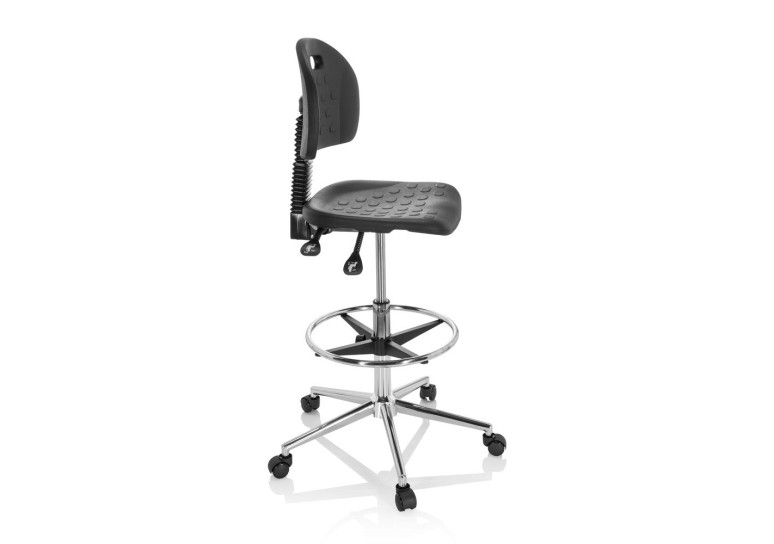 taburete de trabajo y laboratorio negro work 23 plastico 7
