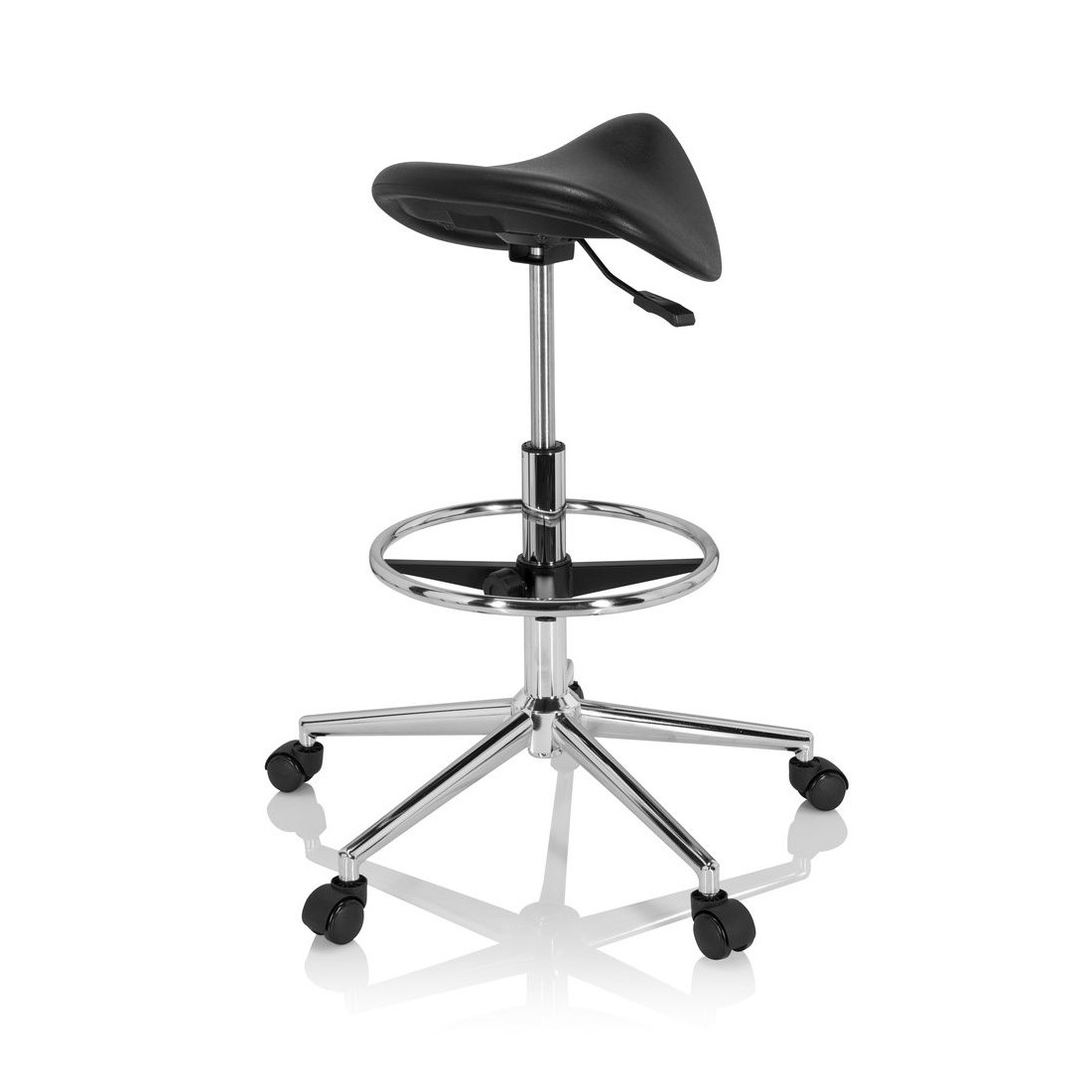 taburete de trabajo y laboratorio negro work 13 plastico 5