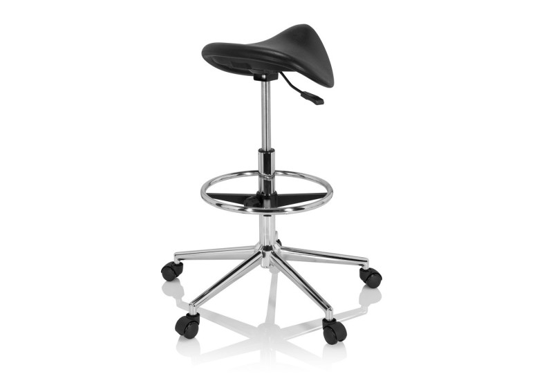 taburete de trabajo y laboratorio negro work 13 plastico 5