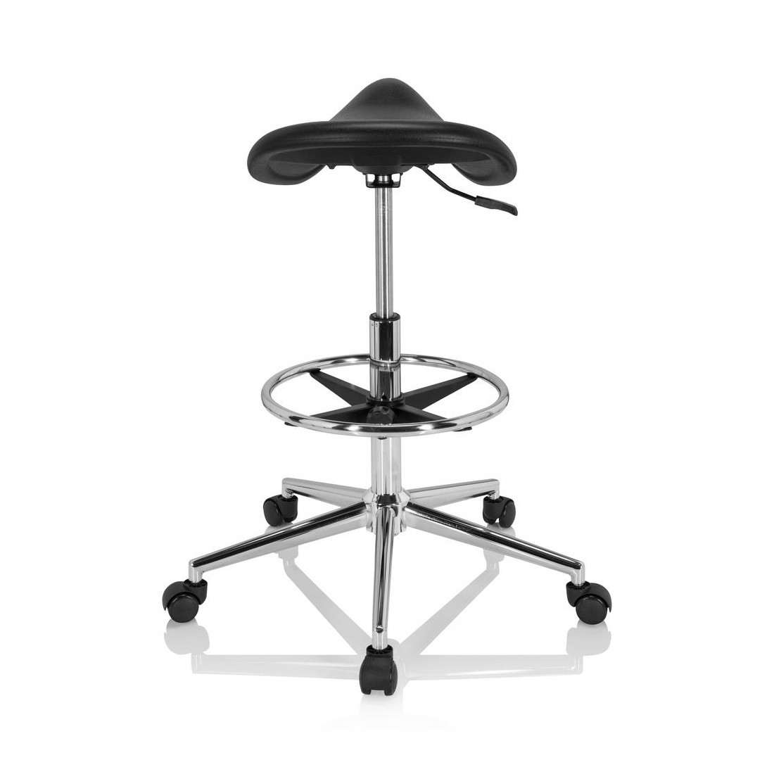 taburete de trabajo y laboratorio negro work 13 plastico 6