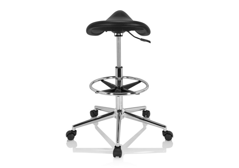 taburete de trabajo y laboratorio negro work 13 plastico 6