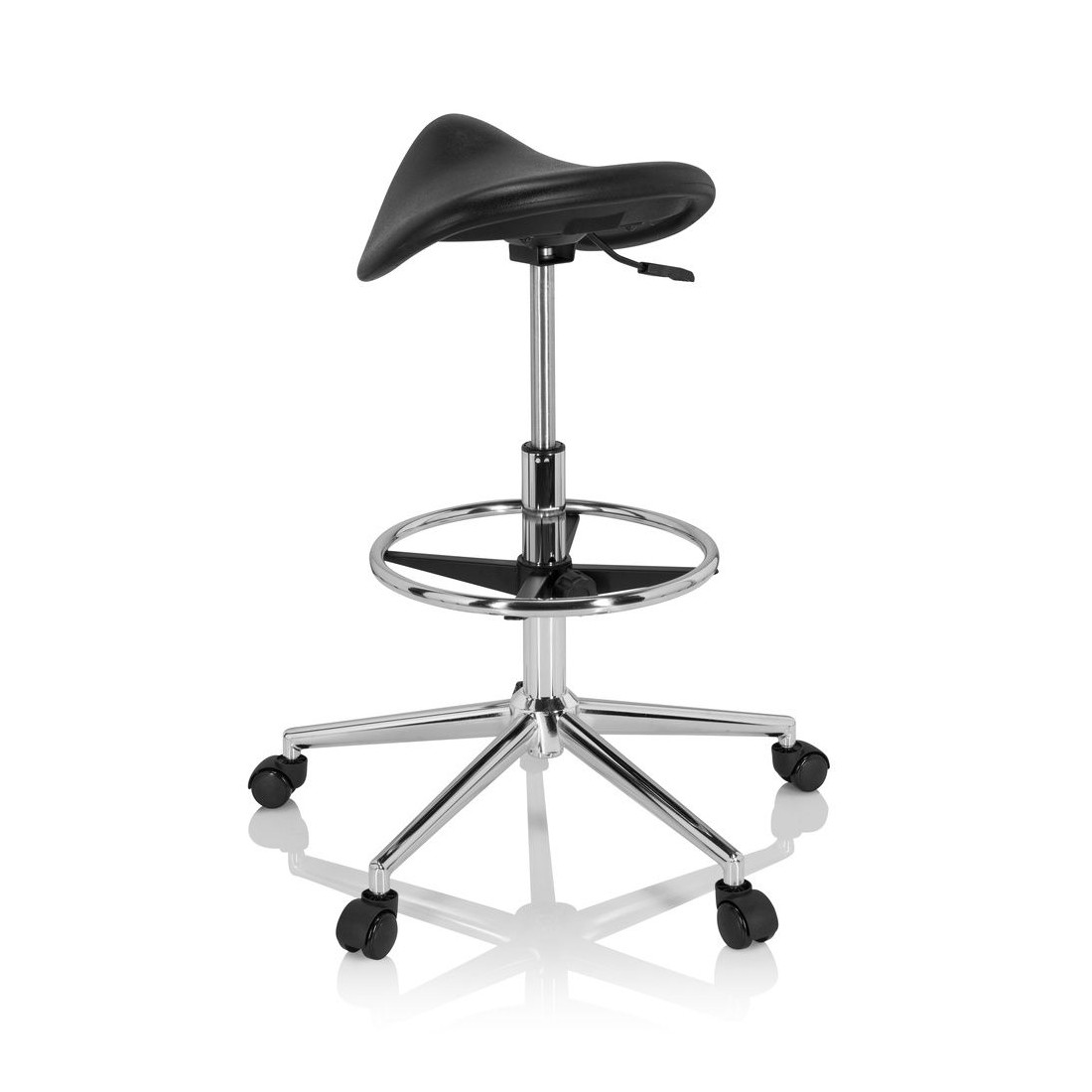 taburete de trabajo y laboratorio negro work 13 plastico 7