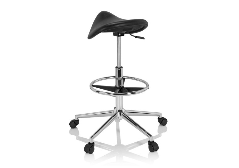 taburete de trabajo y laboratorio negro work 13 plastico 7