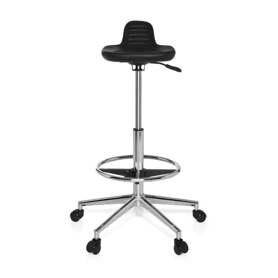 taburete de trabajo y laboratorio negro work 03 plastico 3