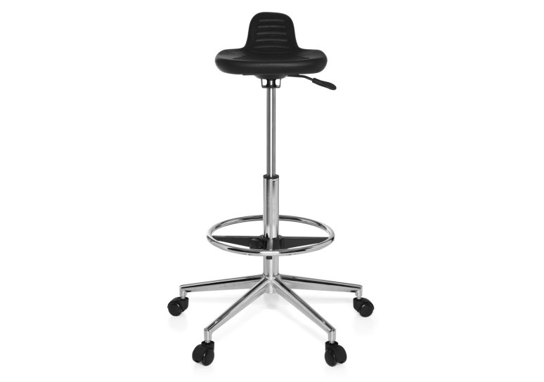 taburete de trabajo y laboratorio negro work 03 plastico 3