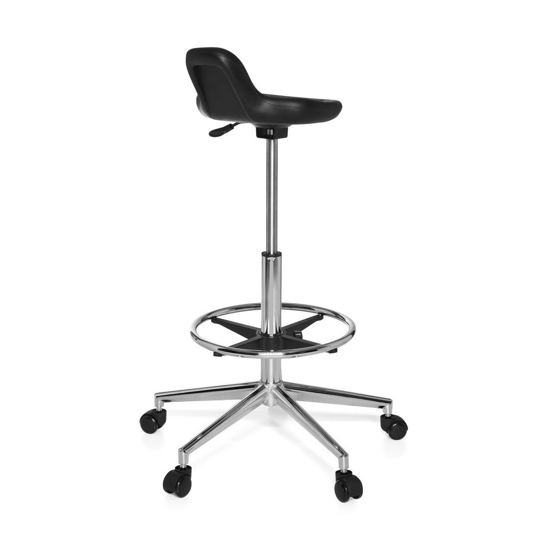 taburete de trabajo y laboratorio negro work 03 plastico 5