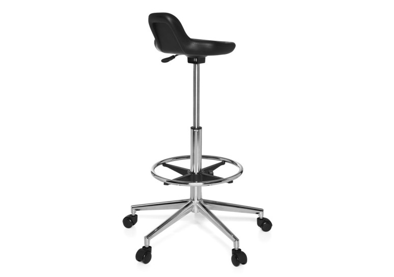 taburete de trabajo y laboratorio negro work 03 plastico 5